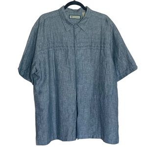 Havanera 100% Linen Blend Short Sleeve Shirt Size XXL